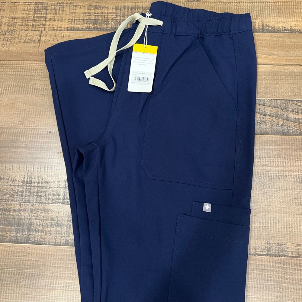 Figs Mens Scrub Bottoms Navy Blue Size Small